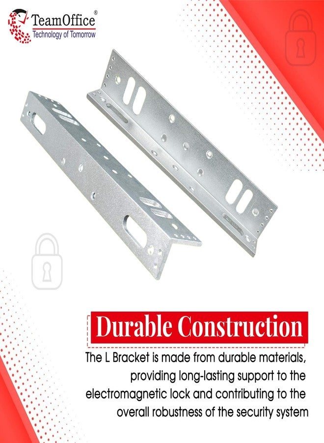 Team Office L Bracket for 600 LBS EM Lock - Aluminum Mounting Bracket for Electromagnetic Door Lock, Compatible with Access Control Systems - Image 4